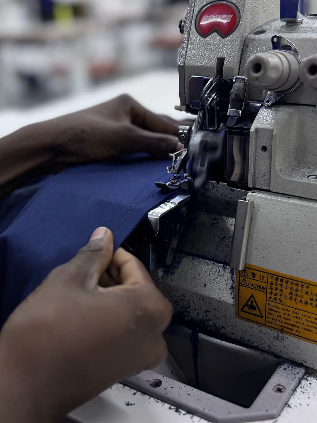 Detail of a garment in development